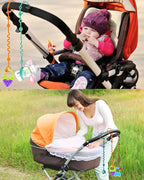LittleHugs Toy Straps for Baby, 5pcs Adjustable Toy Holder for Stroller Accessories, Silicone Tether Pacifier Clip, No Throw Travel Essential Leash for High Chair, Car Seat (4-Pack)