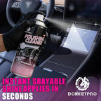 Donkeypro Polishing Cleaner, Car Interior Cleaner - Restores & Protects Plastic, Vinyl, Leather Seats, Dashboard - UV Guard, Anti-Aging, Interior Detailer Spray with Iron Can - 15 Fl Oz