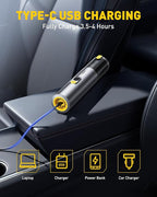 AUXITO Car Vacuum Cleaner - Portable Handheld Vacuum Cleaner 14000Pa Suction Power, Blow & Suction 2 in 1 Mini Vacuum Cleaner Hand Held Vacuum for Car, Home, Pet, Office, Gifts for Men (Silver)
