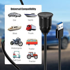 Single Port USB A 3.0 Male to USB C 3.0 Female Extension Cable,Flush Mount Waterproof Panel Cable for Car,Truck,Boat,Motorcycle Dashboard 3.3ft