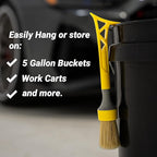 Ultra Soft Boars Hair Detailing Brush, 3 in 1 Patent Pending Design, Detail Automotive Interior or Exterior, get Professional Results with Proper Detail Brushes Car Detailing