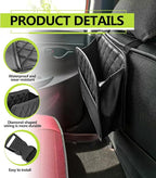 1Pack Car Seat Back Organizer, PU Leather Hanging Organizer, Multipurpose Storage Bag for Small Items, Waterproof Easy To Clean Car Accessories, for Car SUV Truck (Black)