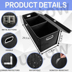 Trunk Organizer for SUV,Car Trunk Organizer with Lid,New Car Essentials,Multi-Functional,Foldable Cargo Trunk Storage Box-Black-XL