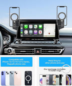 Car Phone Holder for Kia Seltos 2021 2022 2023 Accessories Apply to 8/10.25 Inch Touch Screen Fixed Clip Magnetic Cell Phone Mount Hands-Free 360 Degree Rotation