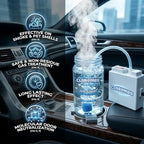 Odor Eliminator for Car Kit - Advanced Chlorine Dioxide Odor Removal Neutralizes Smoke, Pet Urine, Mildew & Skunk Odors in 1 Hour - Includes Bubbler System