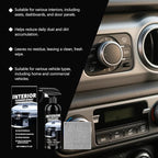 Car Interior Cleaner Spray, Deep Polishing Cleaner Interior Detailer for Leather, Rubber, Plastic, Dashboards Seats, Easy Application for Daily Vehicle Care (3Pcs)