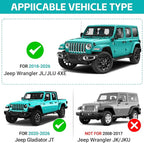 Center Console Organizer Compatible with 2018-2026 Jeep Wangler JL JLU 4xe Rubicon Sahara & 2020-2026 Gladiator JT Accessories, Gear Shift Console Side Box Tray for Jeep Interior Accessories