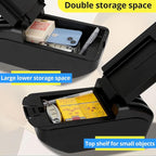 AULPHIKE Compatible with Ford Focus Armrest 2 Mk2 2005-2011 Car Center Console Organizer Armrests Double Layer Storage with USB Ports（Black Style）