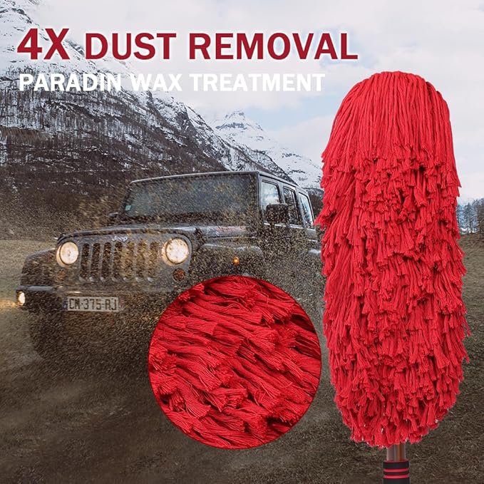 Car Duster Exterior Scratch Free, Microfiber Car Duster Kit, Interior & Exterior Cleaning Tools, Dashboard Detailing Brush, Pollen Removing, Extendable Handle, Gifts for Men Women