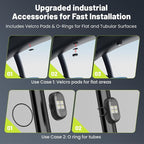 Upgrade LED Lights for Car-4PCS Interior Car Lights with Remote, USB-C 80 Hours 8 Colors IP65 Waterproof Rechargeable Underglow Wireless Strobe Lights for Trucks, eBike, Motorcycle