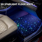 Luxury Starlight LED Car Floor Mats, 4pcs Starry Star Light Floor Mats Washable Fiber Optic Lights APP/Remote Control Music Mode Sound Activated Interior Lights for Cars, SUVs, Trucks