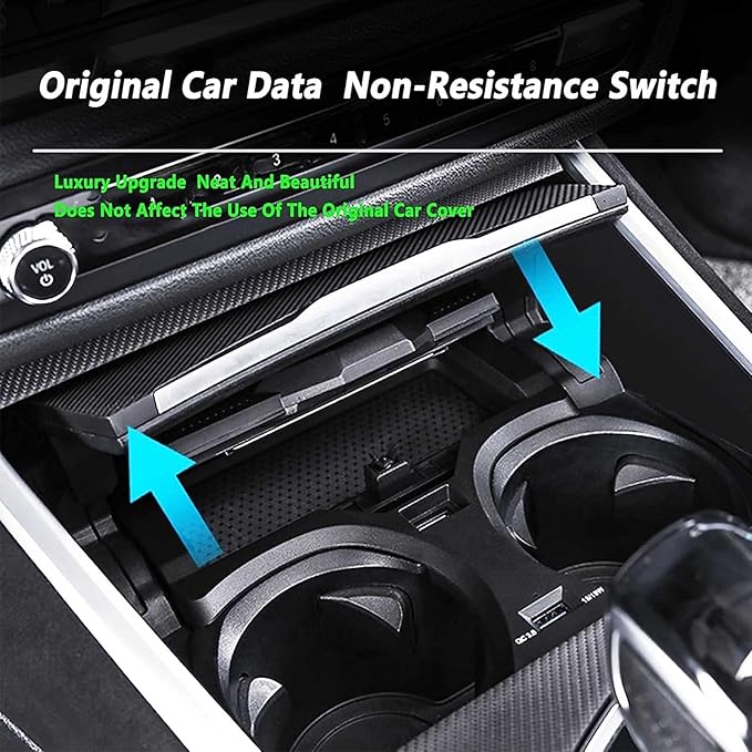2023 Upgrade Wireless Car Charger for BMW 2 Series (2022-2023) i3/3 Series (2020-2023) i4/4 Series (2021-2023) Center Console Panel, 15W Fast Phone Charging Pad