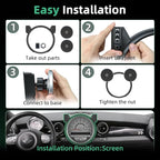 Phone Mount for BMW Mini Cooper (2007-2012 2013), Magnetic iPhone Holder, Magsafe Car Mount Charger, Cell Phone Automobile Cradles, 2PC 15W Wireless Car Charger, Hands Free, 360°, 2011 Car Accessories
