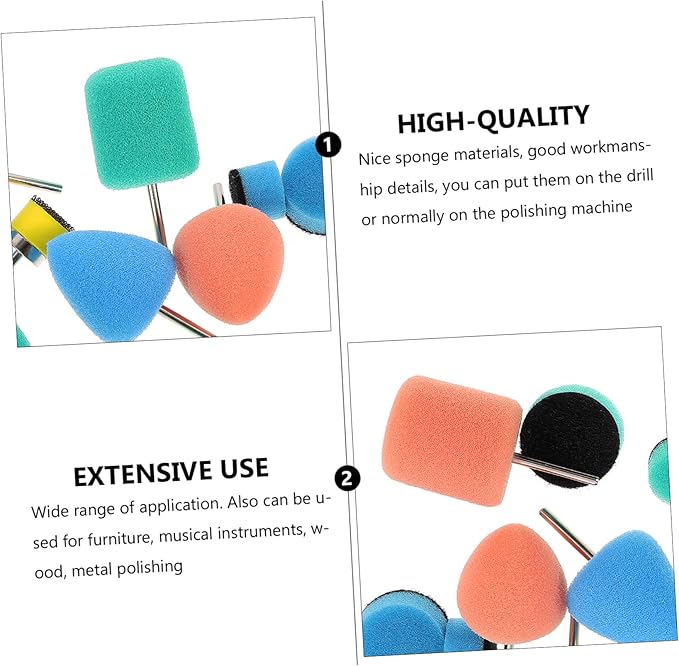 Healifty 5sets Auto Polishing Wheel Kit Car Buffing Pads Clay Bar Kit Detailing Sponge Wheel Polisher for Car 16pcs*5