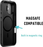 Spy-Fy iPhone 17 Privacy Case | Front and Rear Camera Covers | MagSafe iPhone Case with Lens Protection | Camera Blocker for Privacy and Safety | Slim Shockproof Phone Cover 6,3-inch Black