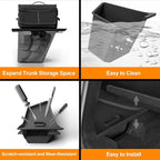 Custom Fit Trunk Storage Bins for Tesla Model Y Juniper 2025-2026 - Rear Cargo Organizer with Lids - TPE Waterproof & Odorless Car Interior Accessories