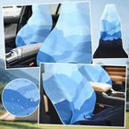 Hahafelt 2 Pack Car Seat Towel Covers Athletic Running Towel Performance Microfiber Post Workout Sweat Washable Cover Non Slip for Seat Outdoor Sport (Great Smoky Mountains)