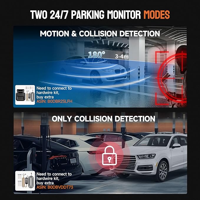 Dash Cam Front and Rear Inside, 360° Dash Camera for Cars 4 Channel 2K FHD Mini Dashcam, Car Camera Built-in WiFi GPS, Free 64G Card, Voice Control, Night Vision WDR/HDR, 24/7 Parking Mode V50-4CH