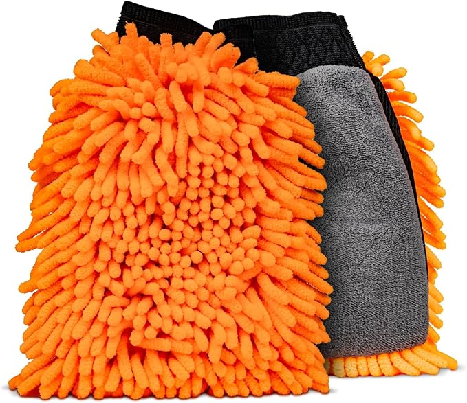 Nasiol Car Wash Mitt – Dual-Sided, All-in-One, Scratch-Free, Lint-Free, Super Absorbent, Ultra-Soft Chenille