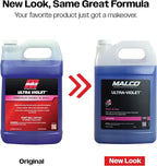 Malco Ultra Violet Premium Wash'n Wax – Best 2-In-1 Car Wash and Wax/Cleans and Provides A Durable, High-Gloss Shine in One Fast and Easy Step / 1 Gallon (107101)