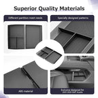 LUWU Lower Center Console Organizer Compatible with 2024-2026 GMC Acadia Elevation/AT4/Denali Accessories Armrest Console Storage Box Armrest Organizer Insert Tray Glove Organizer Tray ABS Material