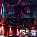AKEPO 16W Small Size Twinkle Fiber Optic Lights Kit, Mixed 460pcs 9.8ft/3m Optical Fiber APP Music Activated RGBW Car Starlight Headliner/Home