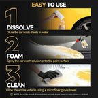 Car Wash Soap Strip 30 count, Concentrated High Foaming Car Soap, Instant Dissolves in 5 Seconds Greater Cleaning Action, No Mixing Safe Washes for Cars, Trucks, Motorcycles, RVs, and More