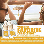 C Classy Hanging Car Air Freshener 2 Pack, Spiced Pumpkin Essential Oil Diffuser, Long-Lasting Fragrance, Cute Glass Bottle Car Accessories for Women & Men, Made in USA