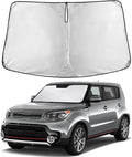EcoNour Windshield Sunshade Compatible for Kia Soul 2014-2017 2018 2019, Sun Visor for Front Windshield & Window Sun Shade Cover, UV Heat Blocker & Protector, Car Accessories