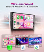 Android Car Stereo for Nissan Altima 2008-2012 with Wireless CarPlay Android Auto, 4Core 4G+64G 9 Inch Touchscreen Car Radio Mirror Link GPS Navigation WiFi Bluetooth FM RDS EQ SWC Backup Camera