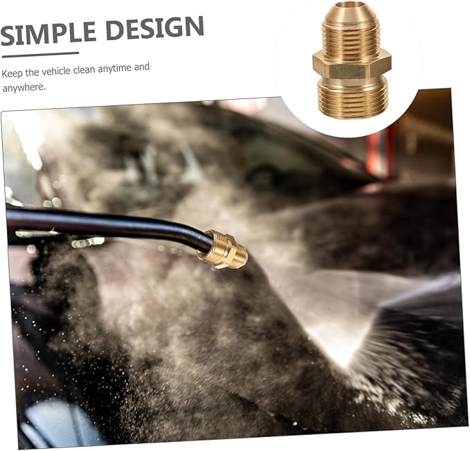 Alipis Car Cleaning Hose Adapter Heavy Duty Brass Sprayer Converter Fitting M22x1.5 to M18x1.5 Suitable for Car Wash and Outdoor Cleaning Garden Hose Nozzle Adapter