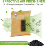 CLEVAST 16 Pack Activated Bamboo Charcoal Odor Absorber - Air Purifying Bags(8x100g, 8x50g), Natural Fresh Deodorizer and Moisture Eliminator for Home, Closet, Car Air freshener