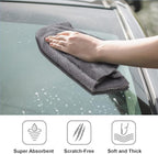 Shimeyao Edgeless Microfiber Plush Towels for Cars Detailing Drying Wash Polishing Absorbent Cleaning Cloths, 500 GSM