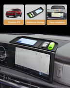 ECOZEN Behind Screen Organizer For 2024-2026 Hyundai Santa Fe/Santa Fe Hybrid - Silicone Dashboard Storage Tray For 2024-2026 Santa Fe Accessories - Center Console Organizer Tray Interior Accessory