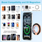 Magnetic Phone Ring Grip for MagSafe, Dual-Sided Magnetic Phone Ring Holder Mag Safe Grip Stand with Kickstand for iPhone 17e 17 16 15 14 13 Pro Max Plus Samsung Galaxy S26 Ultra S25 FE S25 S24 Ultra