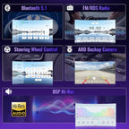 8-core 4G+64G Car Stereo for Toyota Corolla 2009-2013 with 9-Inch 1280P QLED Touchscreen 5G WiFi, Android Car Radio Carplay Android Auto BT5.1 DSP/Hi-Res Audio 5GWifi SWC GPS Backup Camera