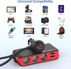 Car Cigarette Lighter Adapter, USB C Charger 30W and Quick Charge 3.0 Car Cigarette Lighter Splitter, 12V/24V Independent Switches, Fast Car USB Charger for All Car Devices, iPhone 14/13/12 pro