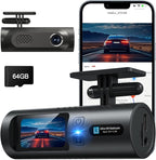 2.5K Dash Cam, Full HD Dash Camera for Cars, 5G Wi-Fi & App Control Car Camera with Super Night Vision, 170°Wide Angle, WDR, 24H Parking Mode, Free 64GB Card