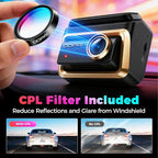 DDPAI Dual 4K Dashcam,Dashcams for Car with Free 128G eMMC + CPL,Dual STARVIS 2 IMX678 + IMX678 Sensors Front and Rear Car Camera,AI ISP Night Vision 2.0,4G,ADAS,WiFi,24H Parking Mode,Z90 Master Dual