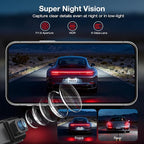 4K+2.5K Dash Cam Front and Rear,GPS,5.8G WiFi, Free 64GB Card Included,Dash Camera for Cars,2-Channel Car Camera,3.16'' IPS Screen,G-Sensor,24H Parking Monitor,Max 256GB