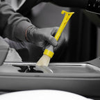 Ultra Soft Boars Hair Detailing Brush, 3 in 1 Patent Pending Design, Detail Automotive Interior or Exterior, get Professional Results with Proper Detail Brushes Car Detailing