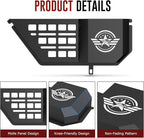 VEILS Rear Door Storage Box for Jeep Wrangler JL JLU 4XE (2018-2025) & Gladiator JT (2020-2025) Accessories, Fits Manual/Power Seats, Heavy-Duty Metal Door Pockets Organizer 2PCS