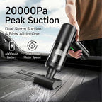 Handheld Car Vacuum Cleaner, 20000Pa Ultra-Strong Suction & Air Duster 2-in-1, Cordless Brushless Motor Portable Vacuum, 100W High Power Mini Vacuum for Car Interior, Home, Office, Pet Hair