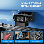 EWAY Strong Magnetic Wireless Backup Camera for iPhone Android, WiFi Hitch Camera Rechargeable Battery for Hitch Gooseneck Travel Boat Horse Trailer Truck Camper RV Front Rear View Reverse Back up
