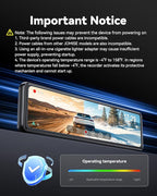 JOMISE T860+ Mirror Dash Cam 4K Front and 2.5K Rear, Detached Front Camera for 10-Minute Install, 3X Zoom Rear View Mirror Camera, 64GB Card Included, Night Vision, WDR, Parking Assist, GPS
