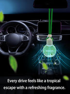 Ikeda Car Air Freshener: Hanging Car Smell Air Freshener | 10ml Hanging Car Perfume | Long Lasting Fragrance | Strong Scents Diffuser for Auto Home (Green tea)