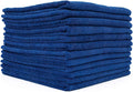 The Rag Company - All-Purpose Microfiber Terry Cleaning Towels - Commercial Grade, Highly Absorbent, Lint-Free, Streak-Free, Kitchens, Bathrooms, Offices, 300gsm, 16in x 16in, Royal Blue (12-Pack)