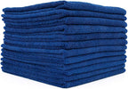 The Rag Company - All-Purpose Microfiber Terry Cleaning Towels - Commercial Grade, Highly Absorbent, Lint-Free, Streak-Free, Kitchens, Bathrooms, Offices, 300gsm, 16in x 16in, Royal Blue (12-Pack)