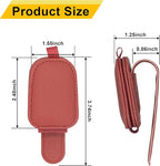 Yuoyar Sunglass Holder for Car, Magnetic Leather Sunglasses Holder and Ticket Card Clip, Car Visor Accessories, 2 Packs (Red)