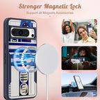 for Google Pixel 8 Pro Case - Compatible with MagSafe Women Girls Boys Cute Magnetic Protective Cover Cool Blue Unique Heavy Duty Shockproof Design for Google Pixel 8 Pro Phone Cases